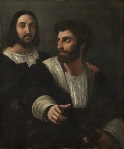 Portrait of the Artist with a Friend by Raffaello Sanzio Raphael